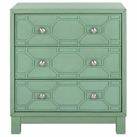 SAFAVIEH Izumi 3 Drawer Chest, Turquoise CHS9201A